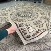 Ковер Лайт Карпет Медальон 30429 Бежево-Коричневый